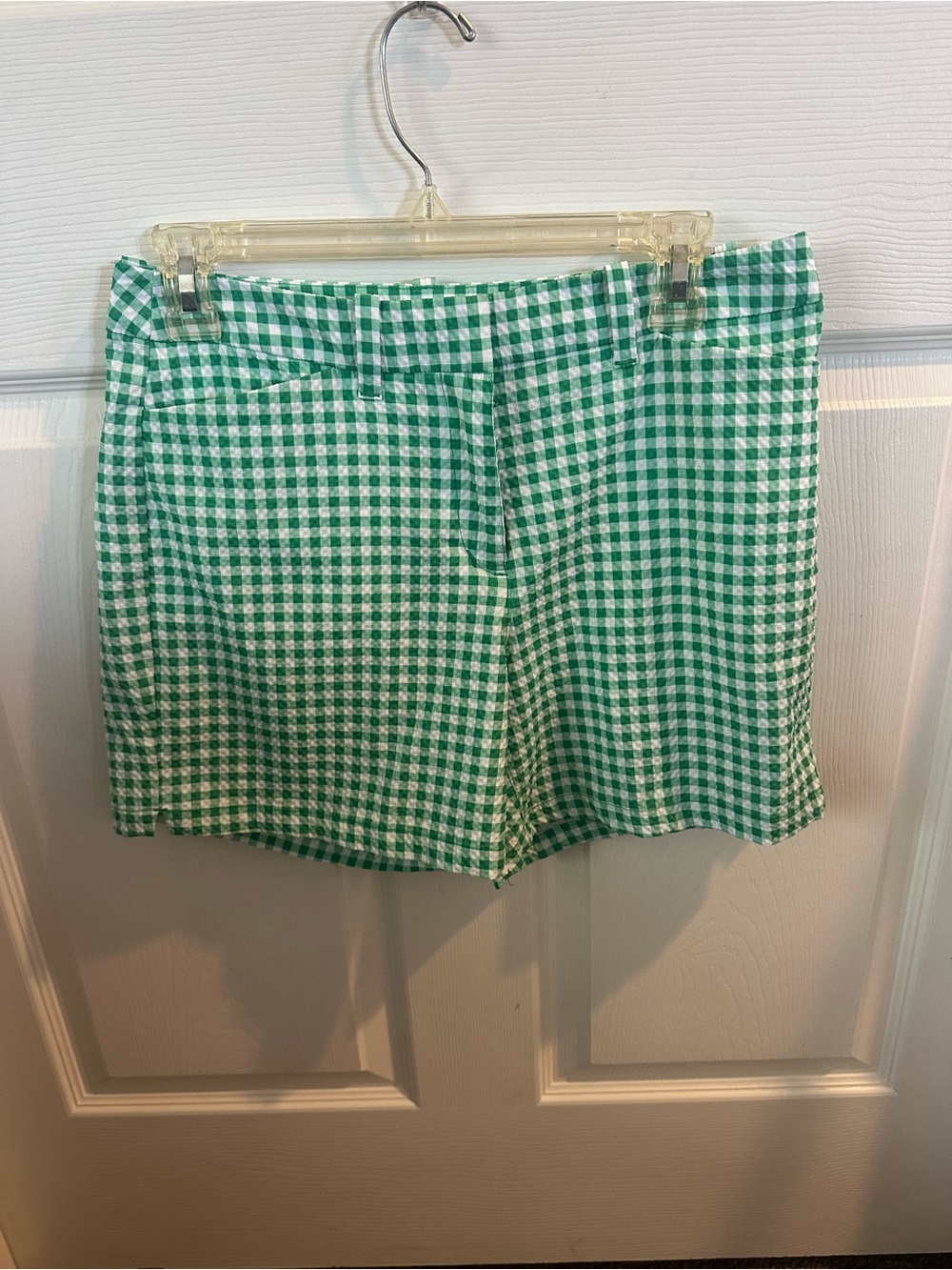 Green Gingham Women's Bermuda Shorts